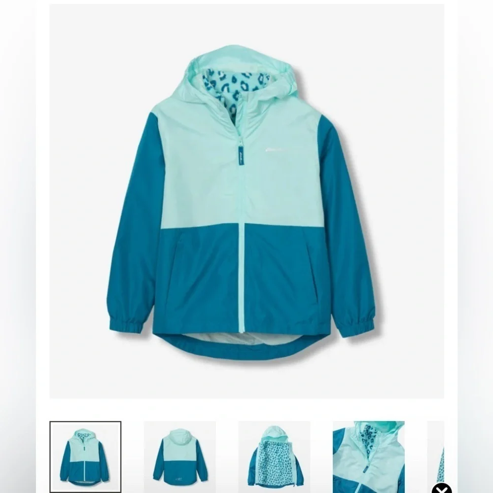 Eddie Bauer GIRLS LONE PEAK 3-IN-1 JACKET size med 10/12 paradise blue